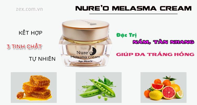 Kem trị nám tàn nhanh Nure'o Melasma Cream 2