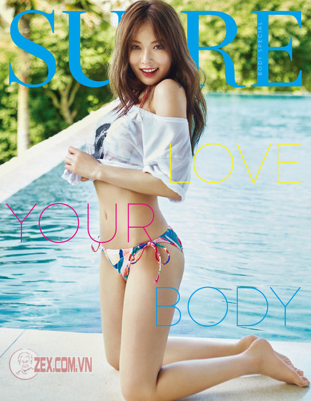 Ngôi sao Hàn Quốc Hyuna gái đẹp mặc bikini 