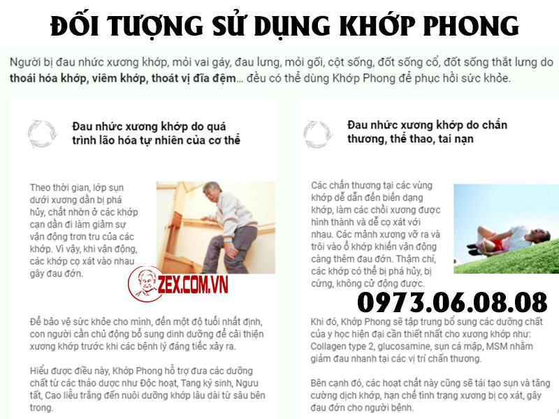 đối tượng sử dụng khớp phong