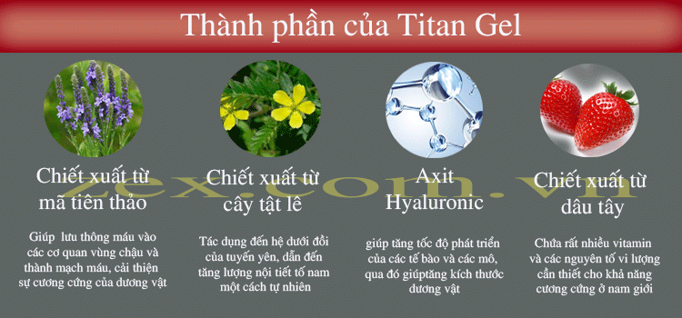 thành phần gel titan nga